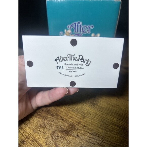 Mouse Decor After The Party Scratch Win Lottery Ticket Vtg Limited Edition Mice - Picture 7 of 11